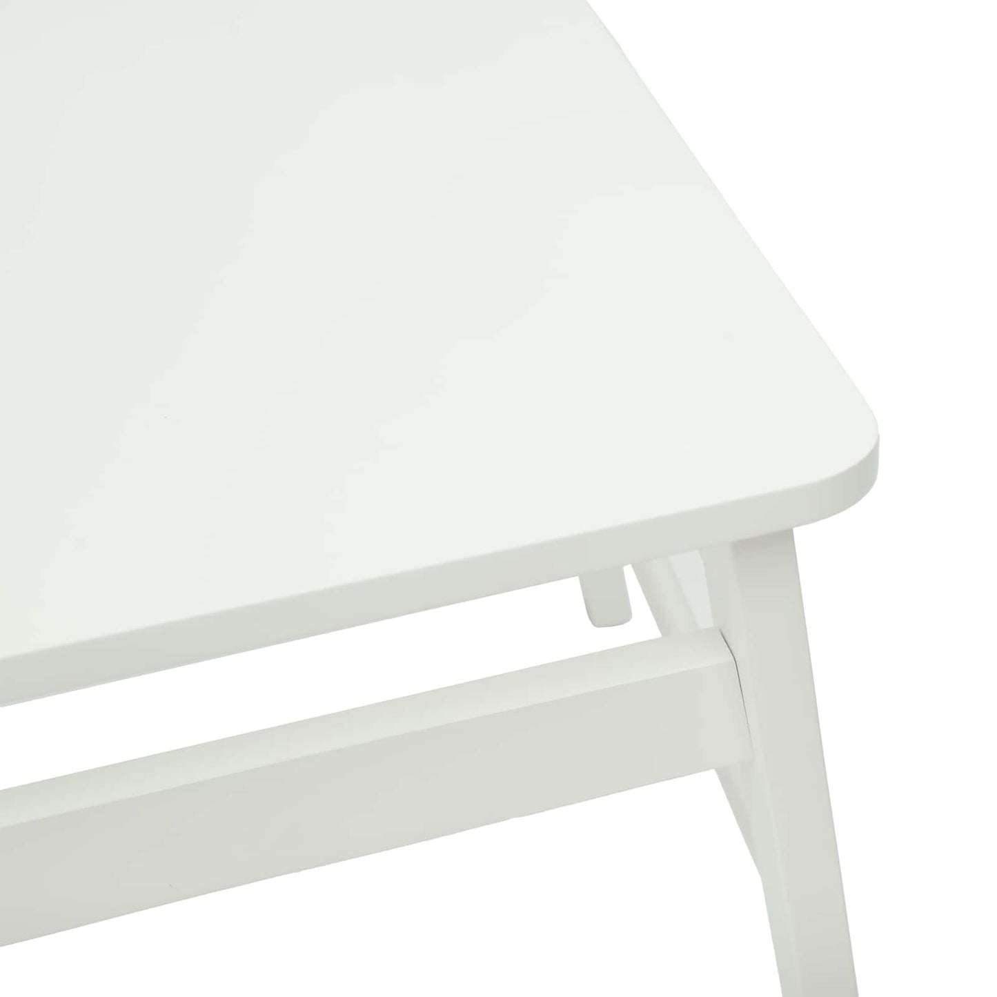 Spisestuestol 2 pcs Hvid 43 x 44,5 x 77 cm Massiv Gummitræ