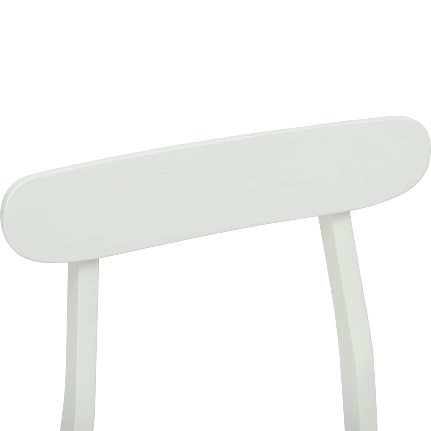 Spisestuestol 2 pcs Hvid 43 x 44,5 x 77 cm Massiv Gummitræ