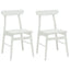 Spisestuestol 2 pcs Hvid 43 x 44,5 x 77 cm Massiv Gummitræ
