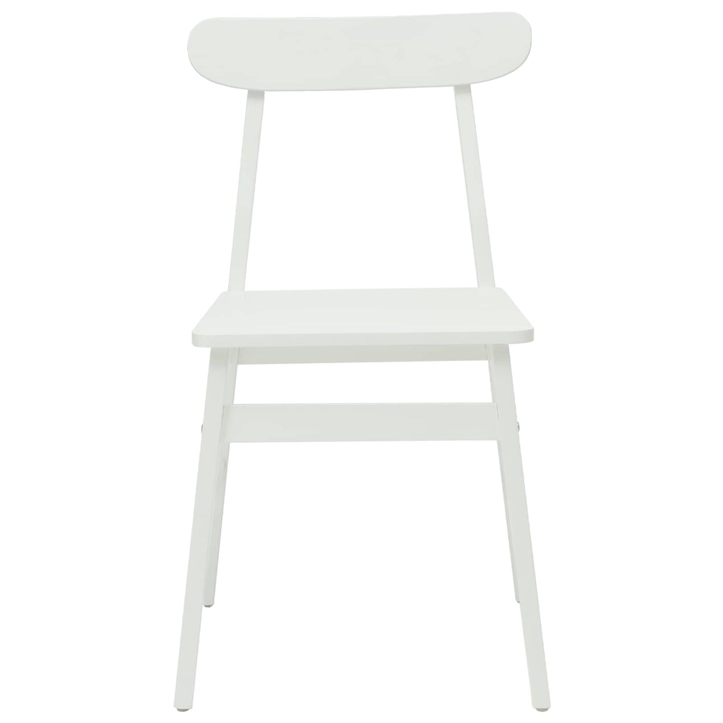 Spisestuestol 2 pcs Hvid 43 x 44,5 x 77 cm Massiv Gummitræ
