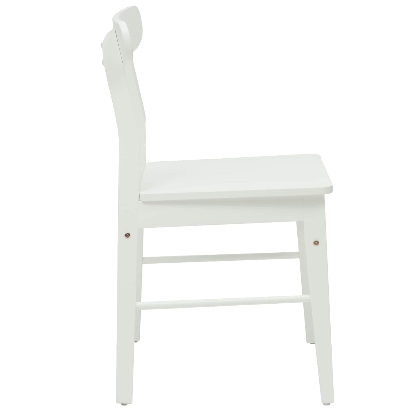 Spisestuestol 2 pcs Hvid 43 x 44,5 x 77 cm Massiv Gummitræ