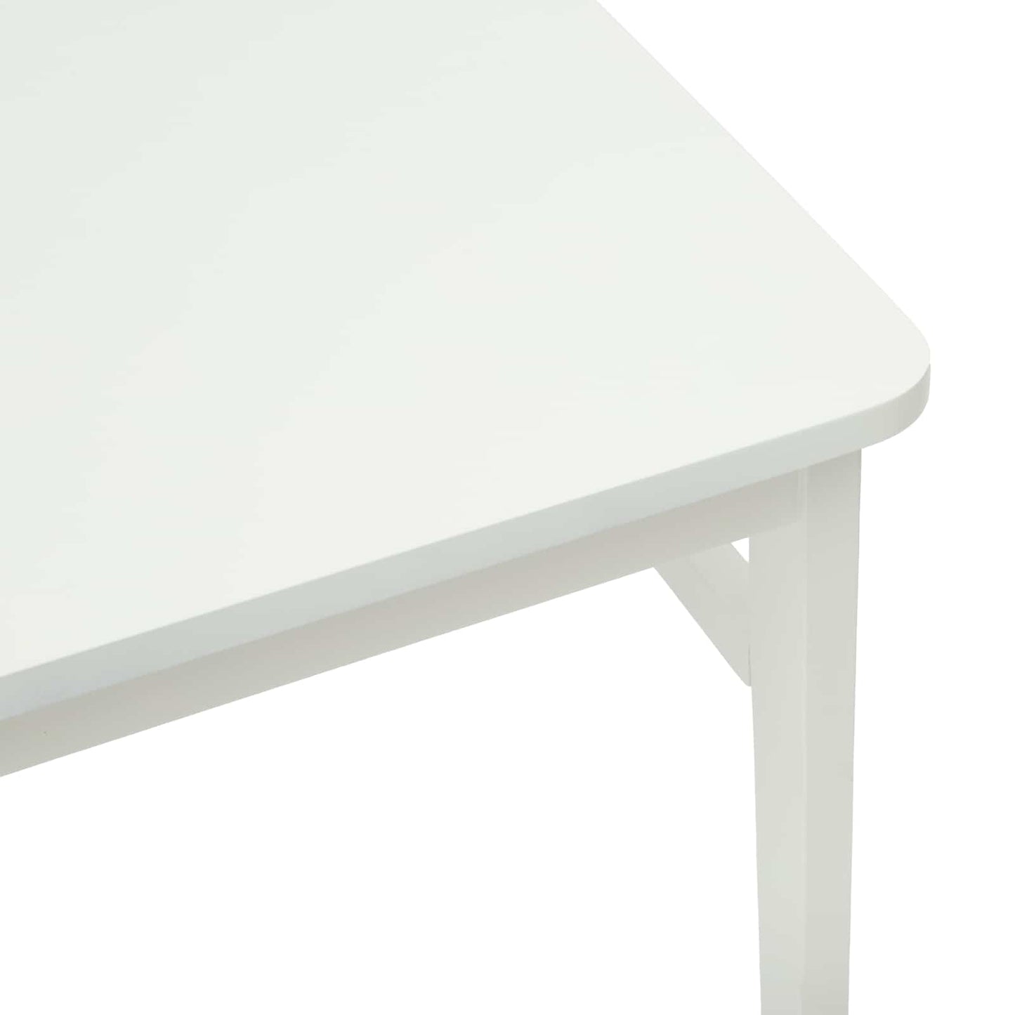 Spisestuestol 2 pcs Hvid Massiv Gummitræ