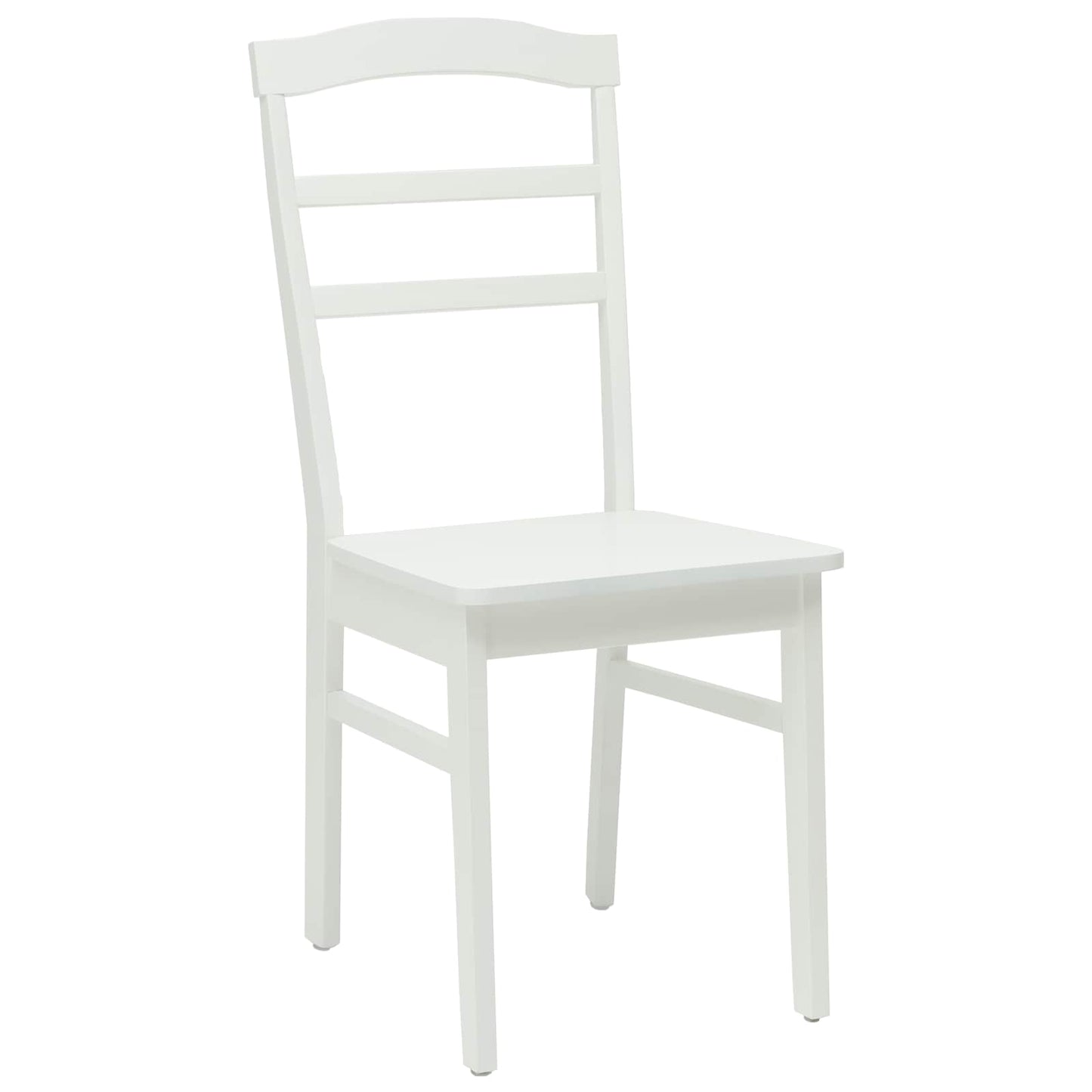Spisestuestol 2 pcs Hvid Massiv Gummitræ