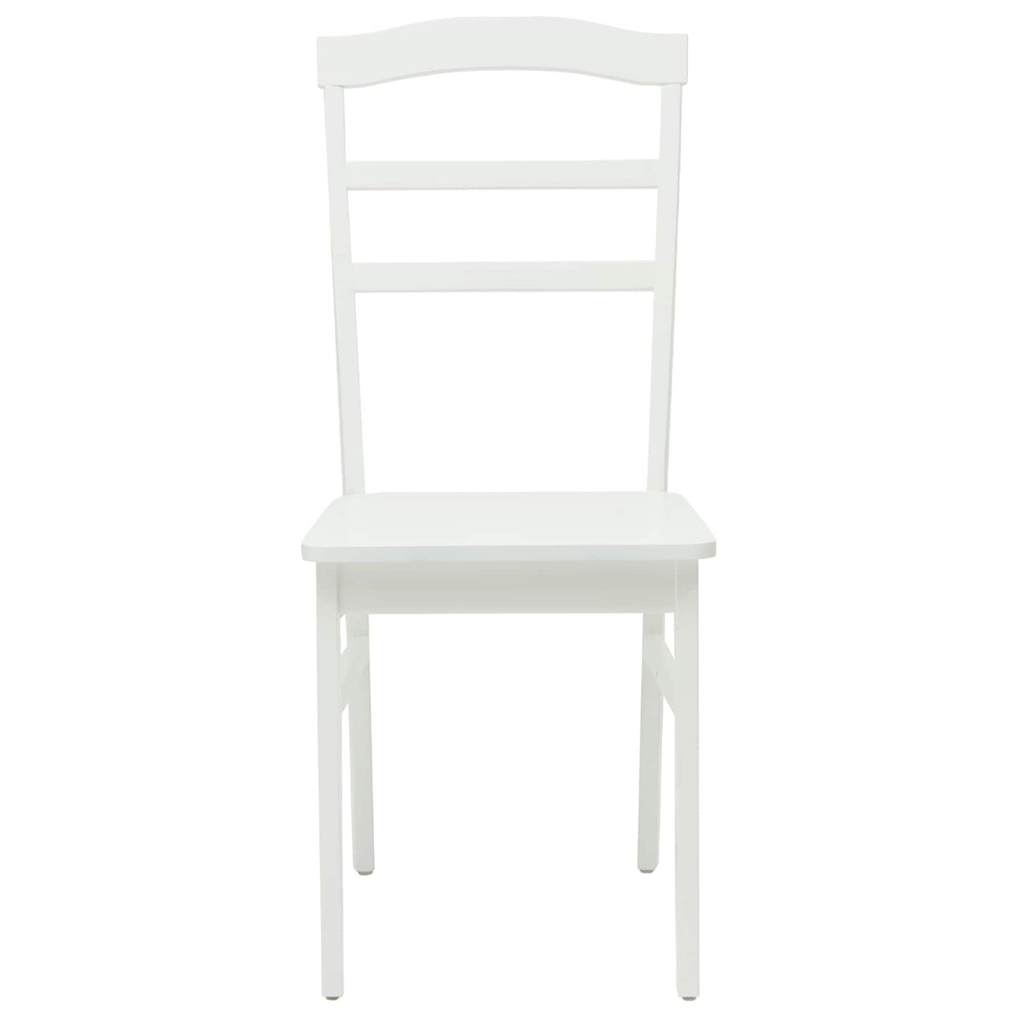 Spisestuestol 2 pcs Hvid Massiv Gummitræ