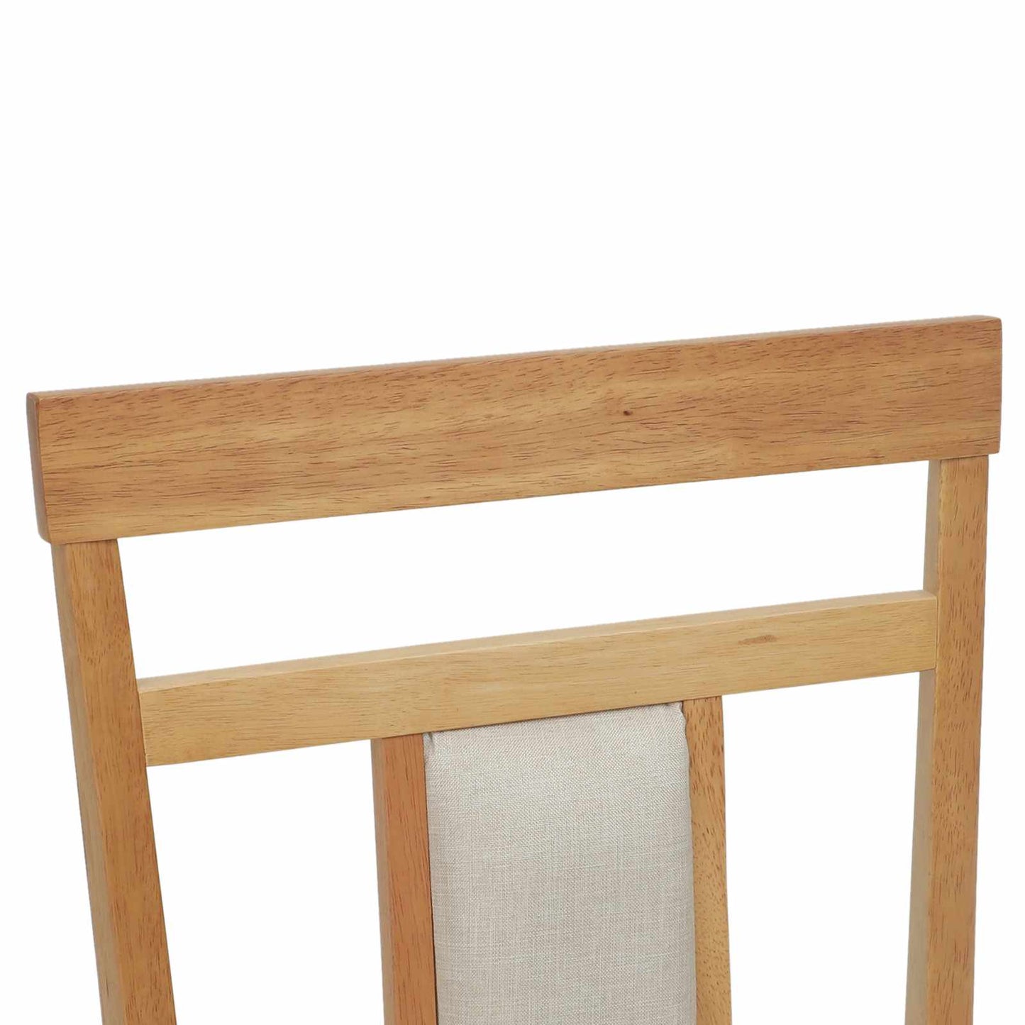Spisestuestol 2 pcs Naturfarvet Massiv Gummitræ