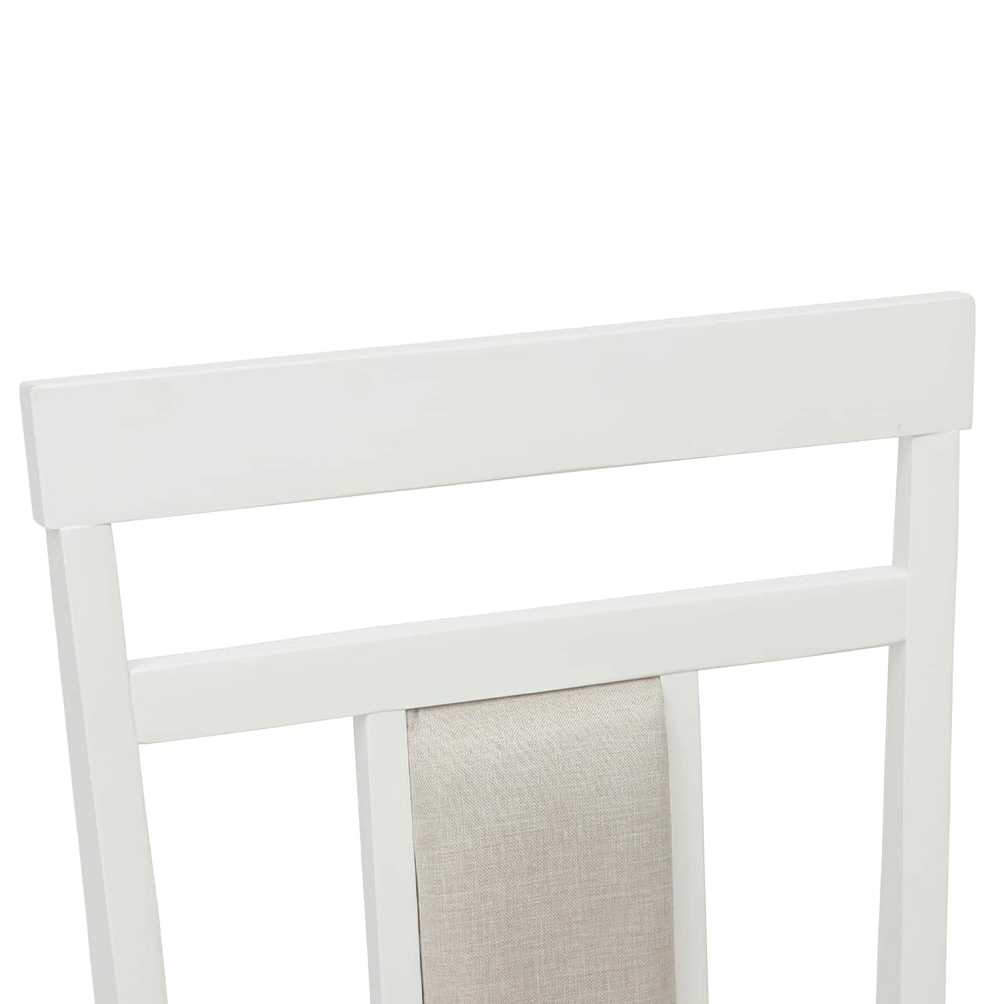 Spisestuestol 2 pcs Hvid Massiv Gummitræ