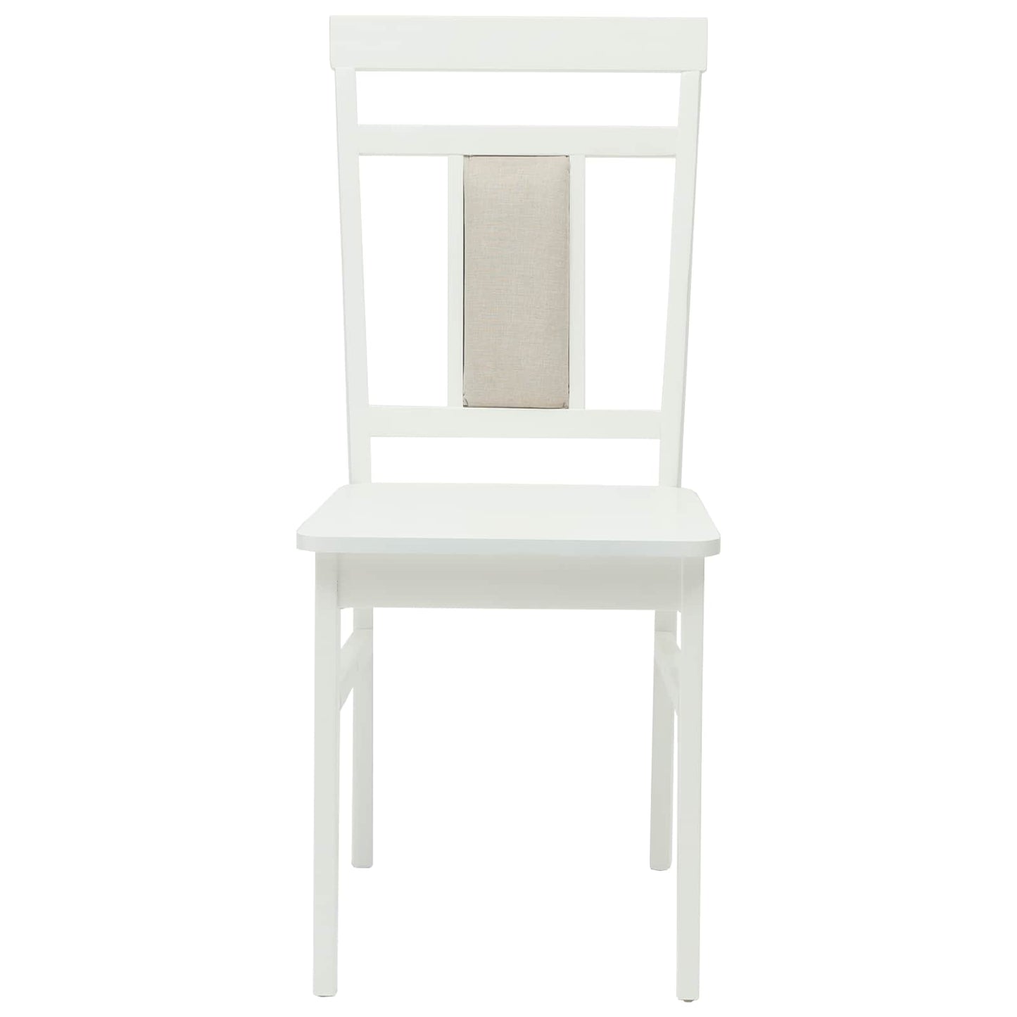 Spisestuestol 2 pcs Hvid Massiv Gummitræ