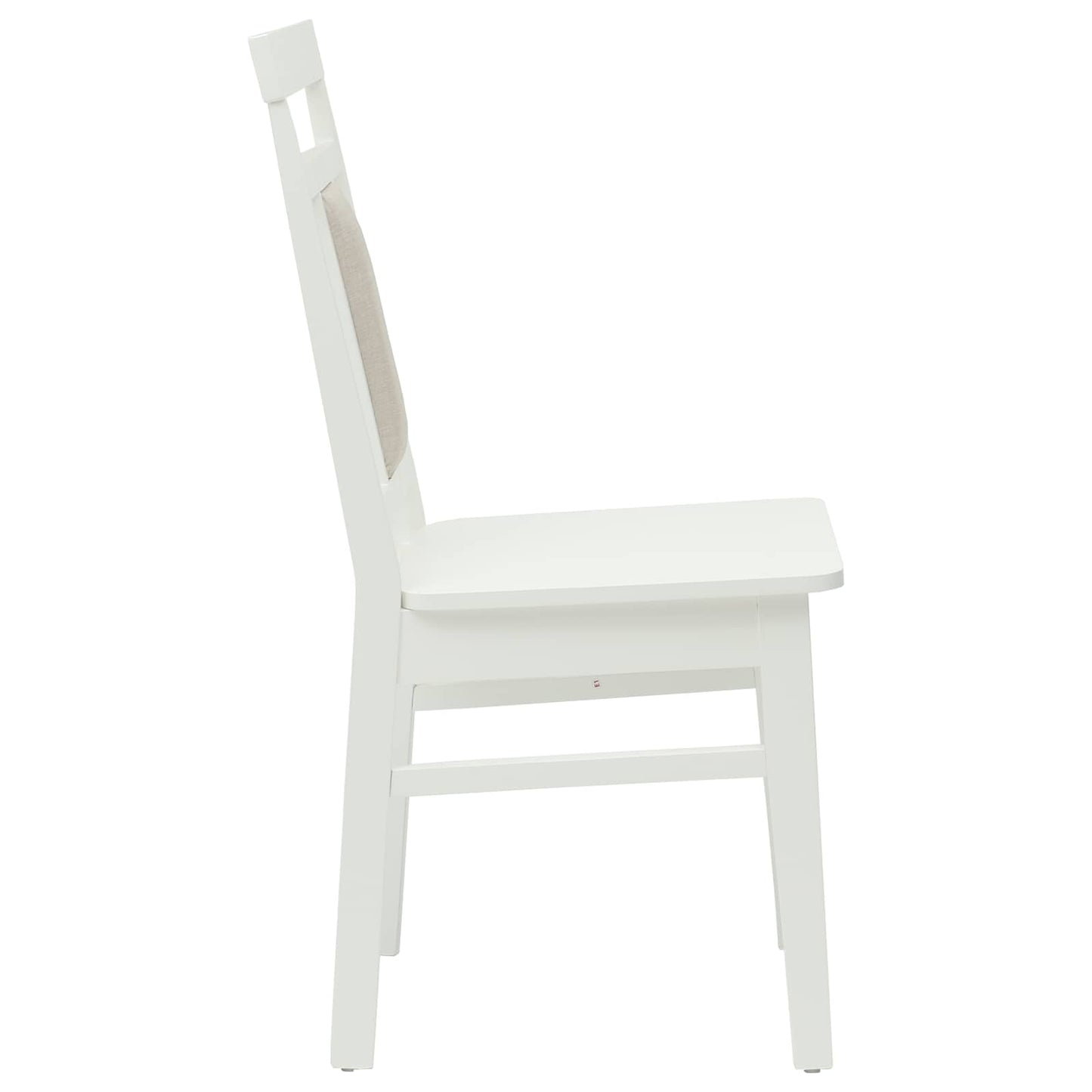 Spisestuestol 2 pcs Hvid Massiv Gummitræ