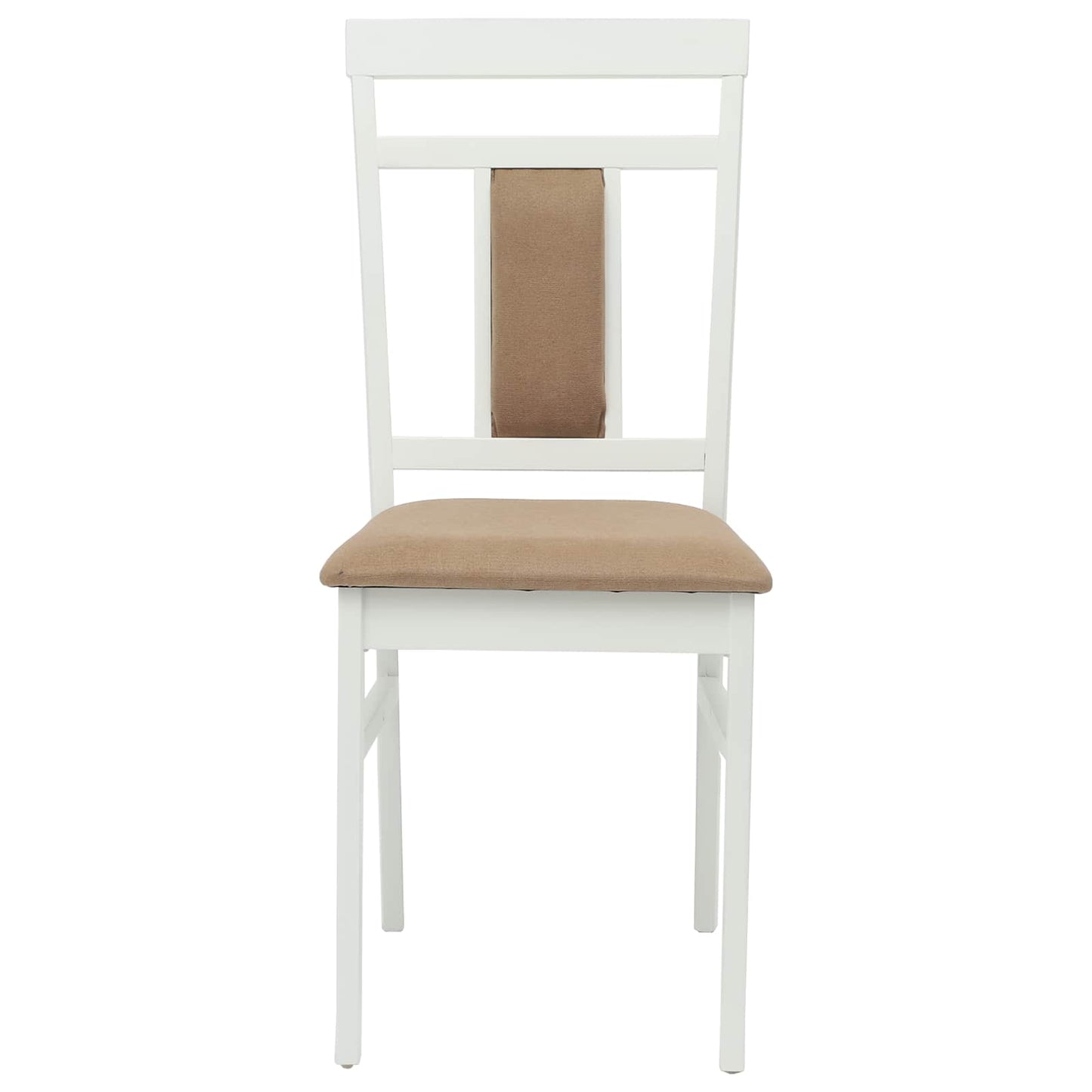 Spisestuestol 2 pcs Hvid og brun Massiv Gummitræ