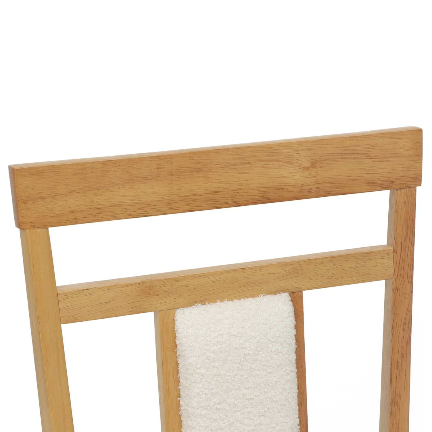 Spisestuestol 2 pcs Naturlig og lys Massiv Gummitræ