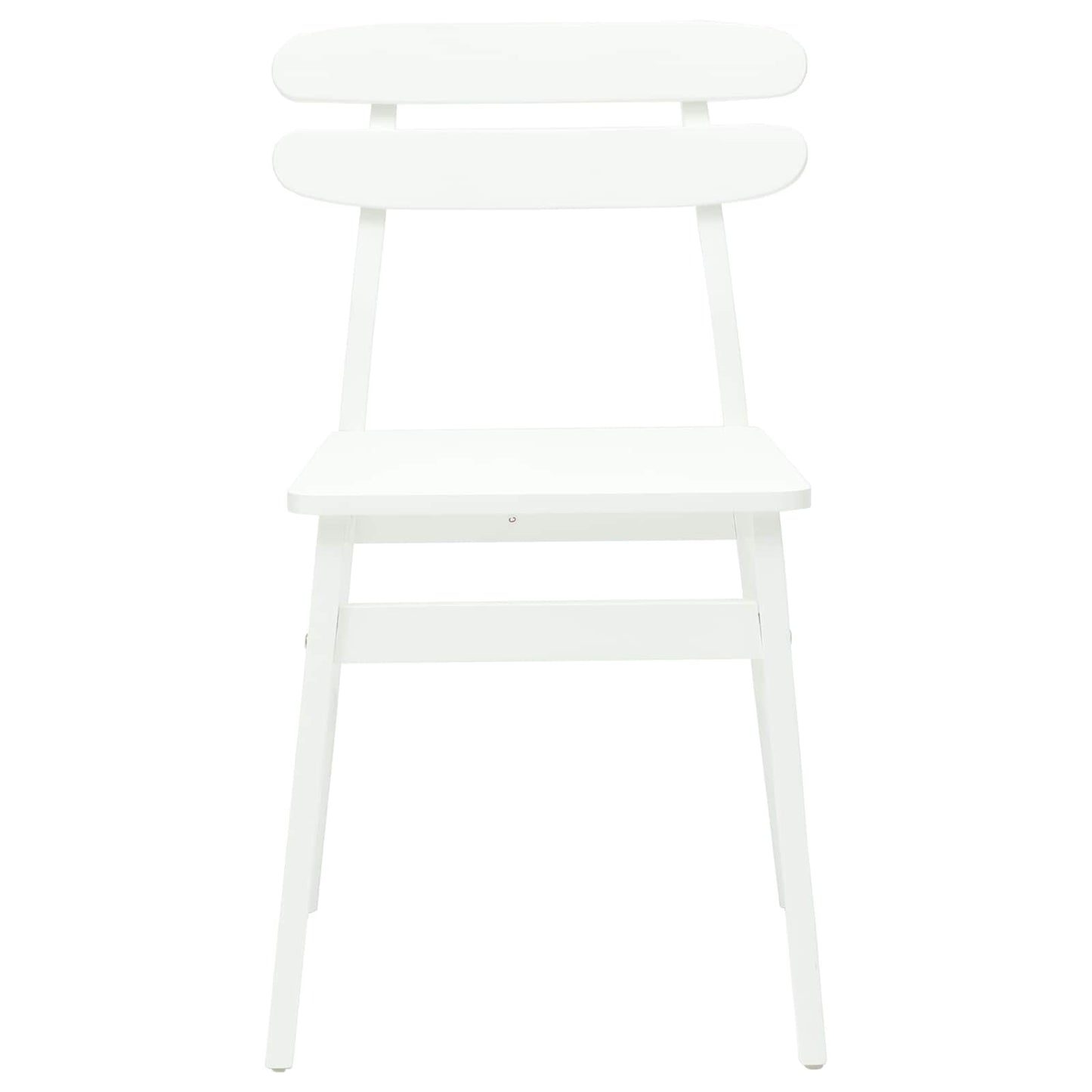 Spisestuestol 2 pcs Hvid Massiv Gummitræ