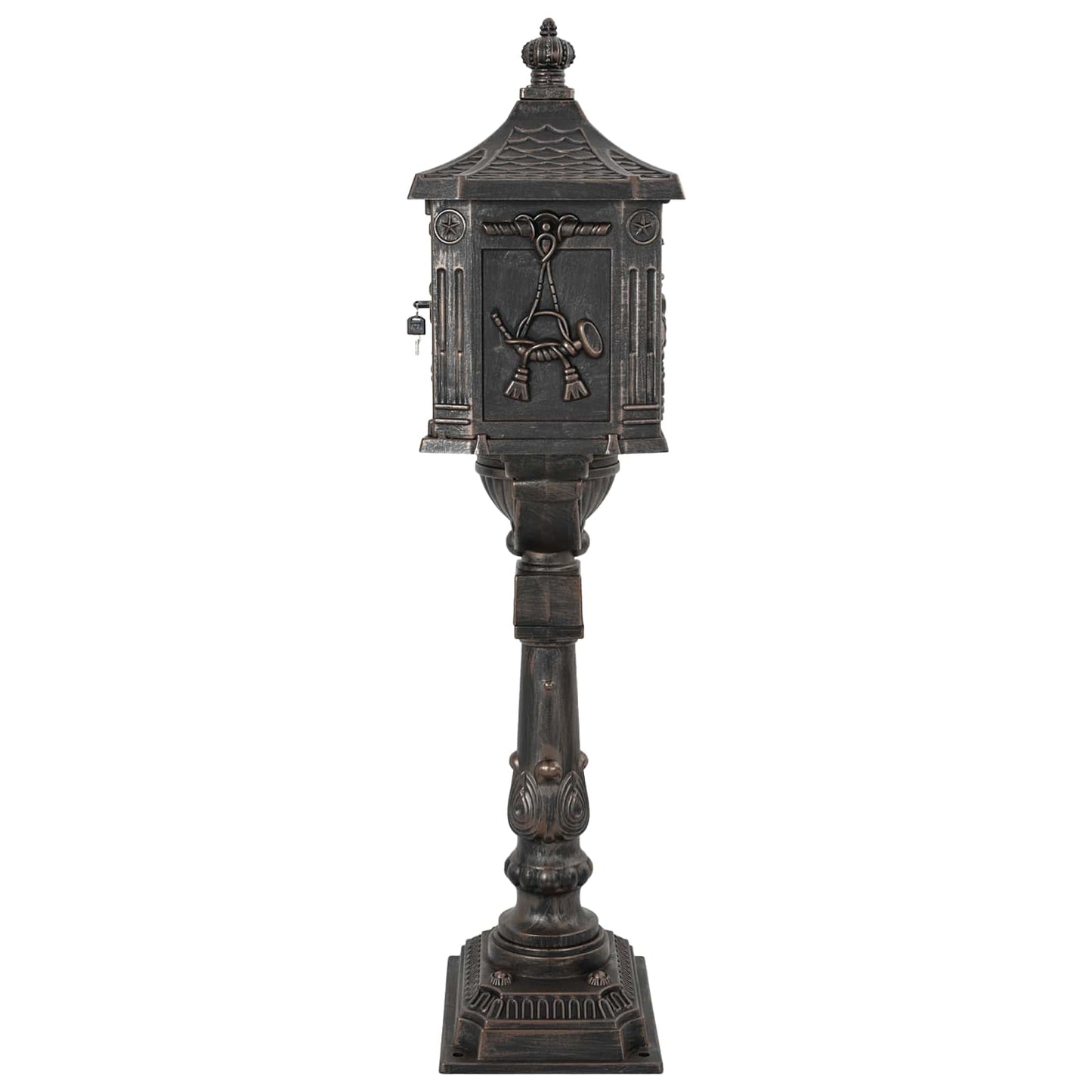 Stående Postkasse Bronze 42,5 x 29,5 x 117 cm Gustt aluminium