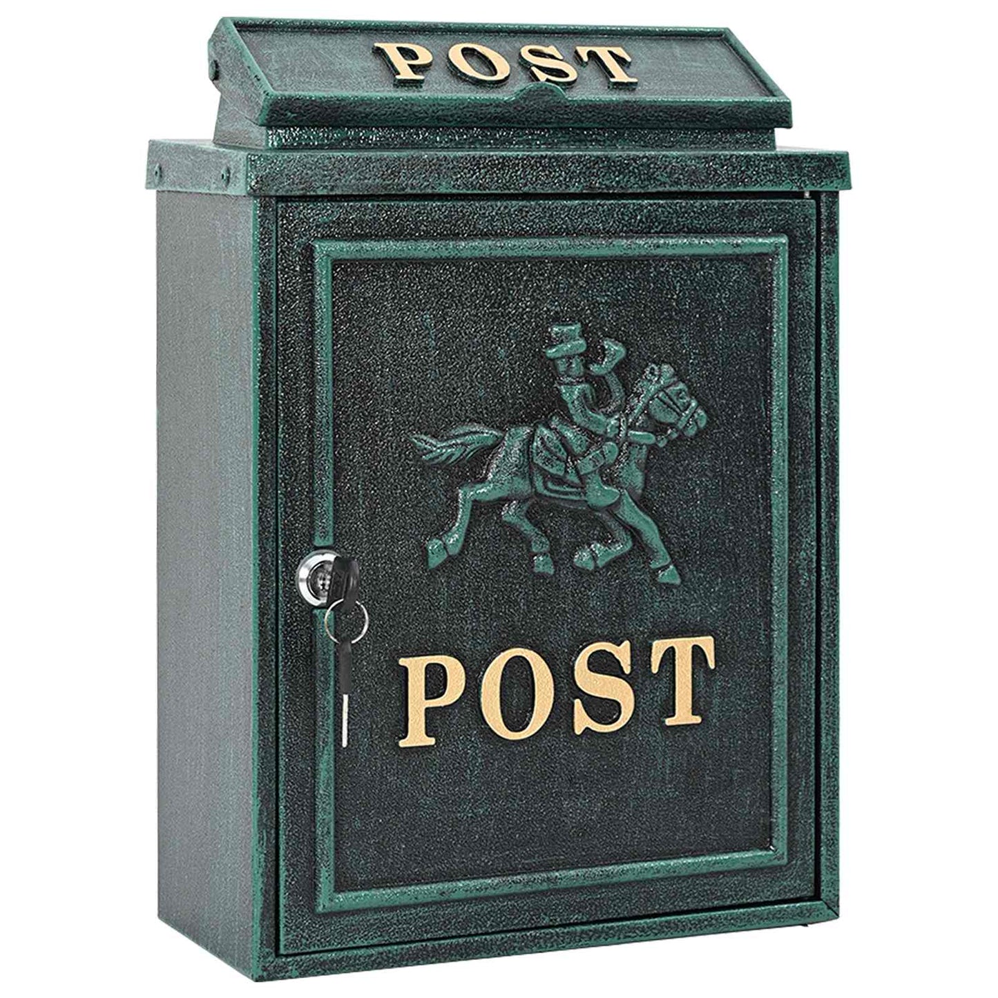 Væghængt Postkasse med dør Grøn 29 x 13 x 41 cm Gustt aluminium