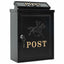 Væghængt Postkasse med dør Sort 29 x 13 x 41 cm Gustt aluminium