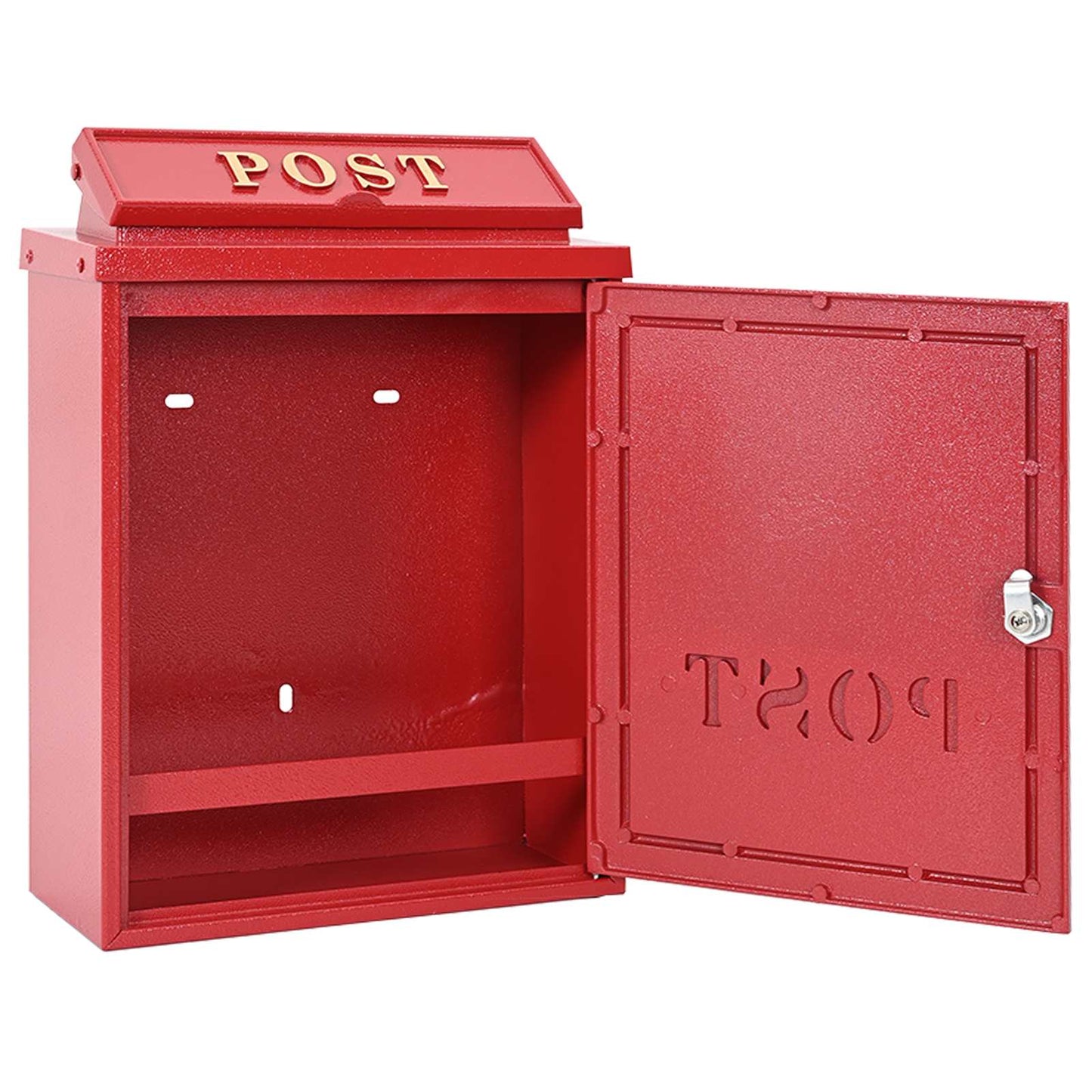 Væghængt Postkasse med dør Rød 29 x 13 x 41 cm Gustt aluminium