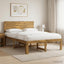 Dobbelt Sengestel med Hovedgærde ROSTOCK Hvid 150 x 200 cm