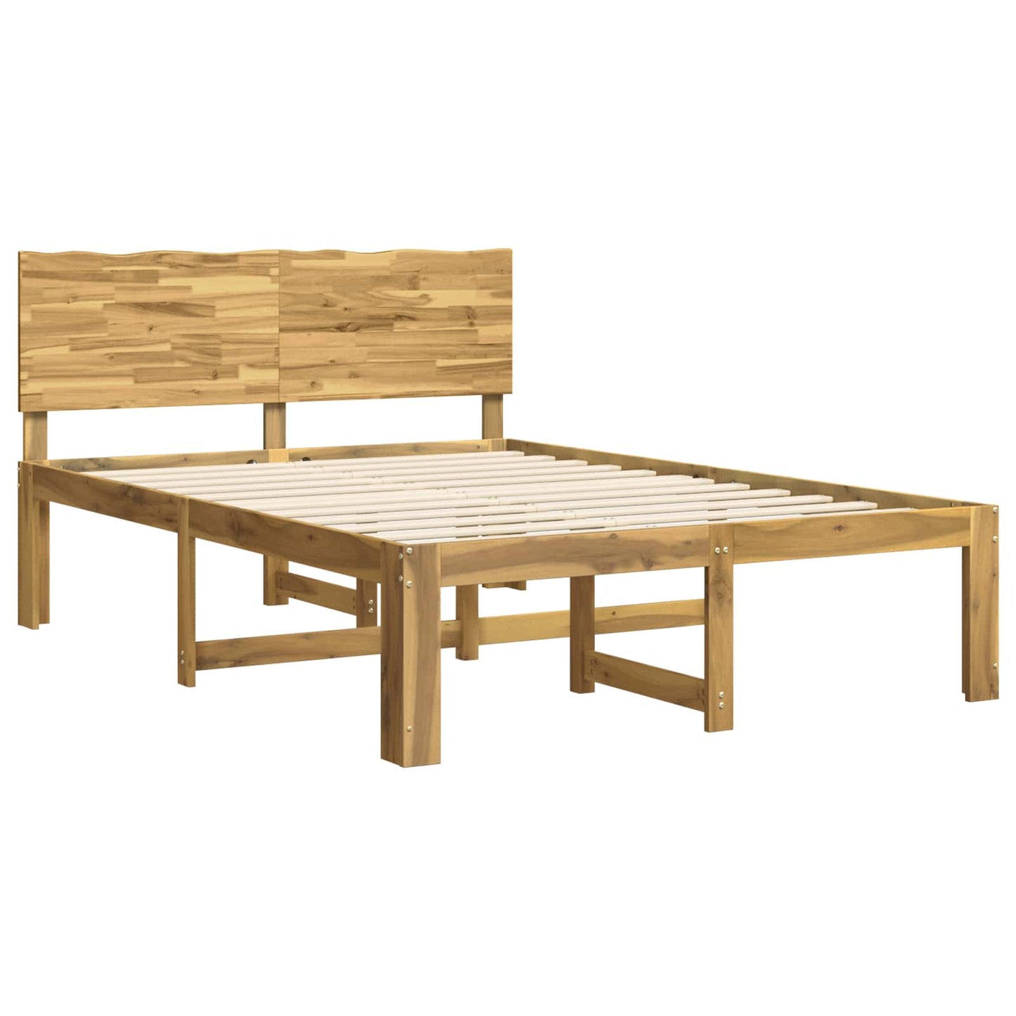 Dobbelt Sengestel med Hovedgærde ROSTOCK Hvid 140 x 190 cm