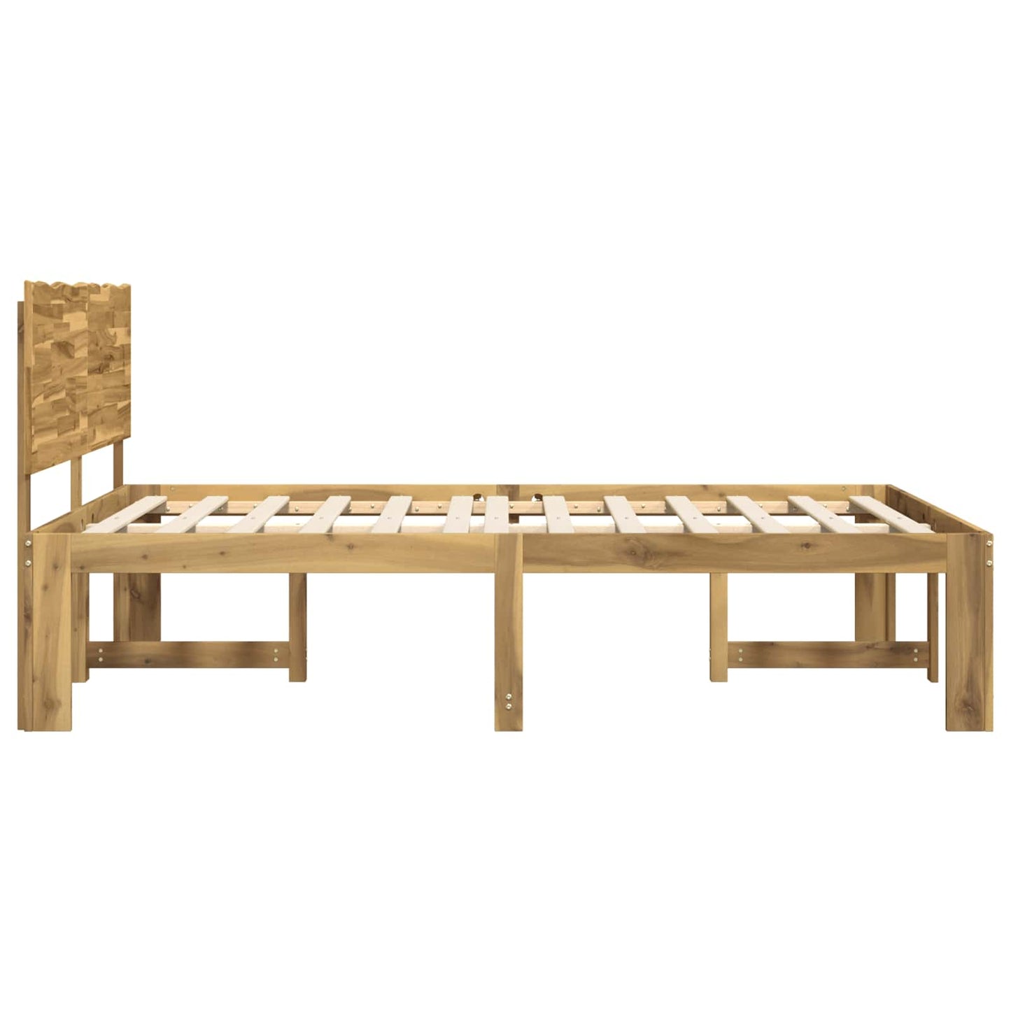 Dobbelt Sengestel med Hovedgærde ROSTOCK Hvid 140 x 200 cm