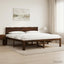 Dobbelt Sengestel med Hovedgærde ROSTOCK Mørk Brun 180 x 200 cm