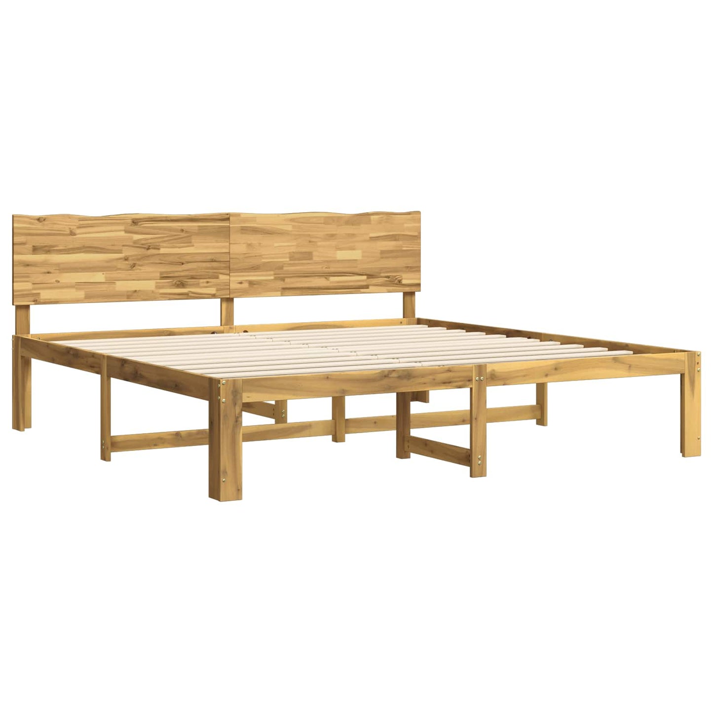 Dobbelt Sengestel med Hovedgærde ROSTOCK Hvid 180 x 200 cm