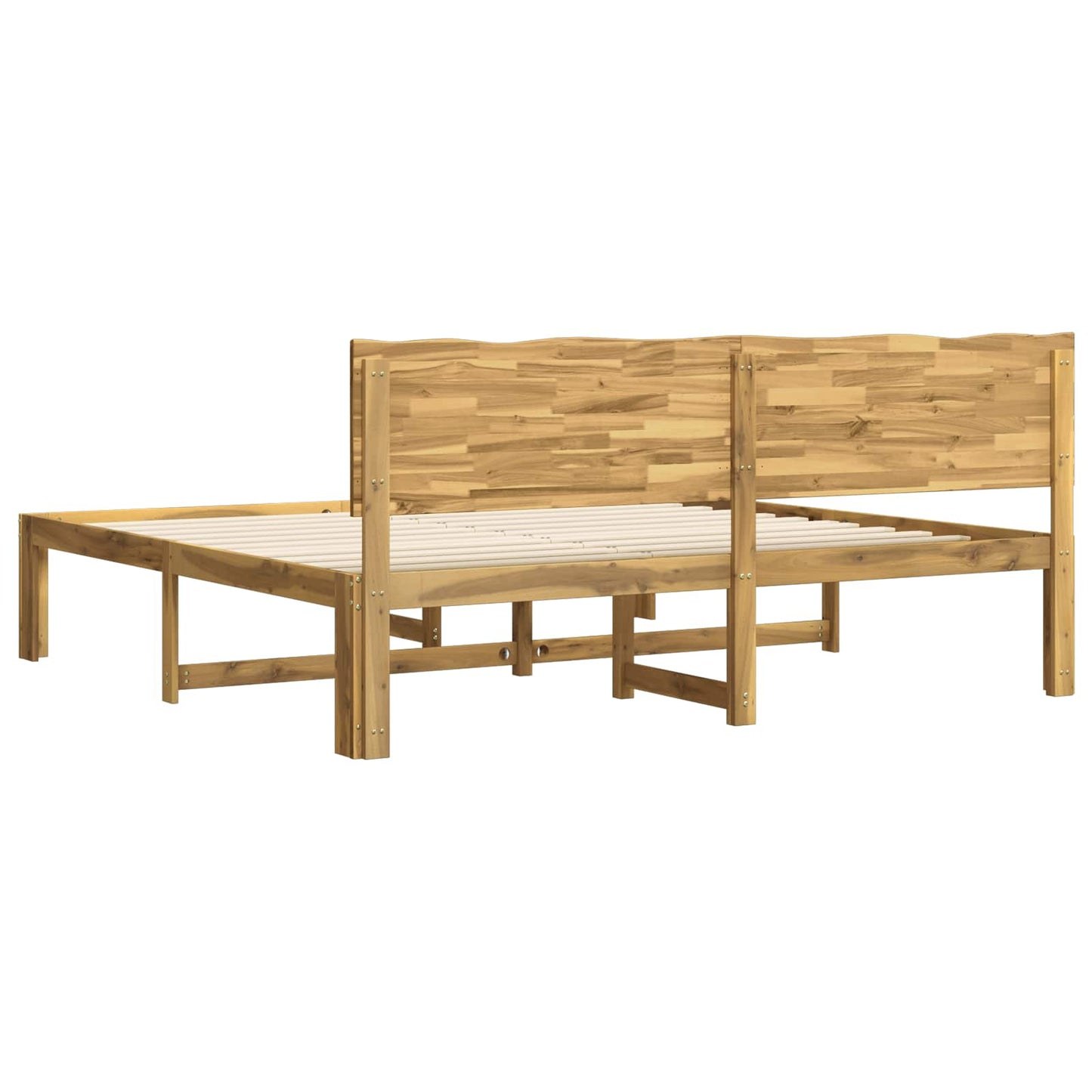 Dobbelt Sengestel med Hovedgærde ROSTOCK Hvid 180 x 200 cm