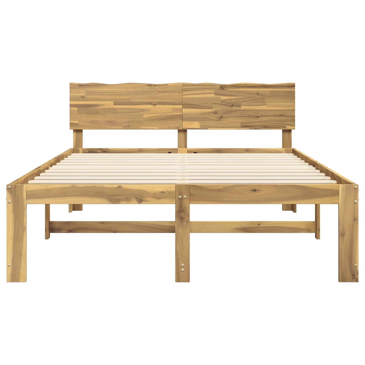 Dobbelt Sengestel med Hovedgærde ROSTOCK Hvid 150 x 200 cm