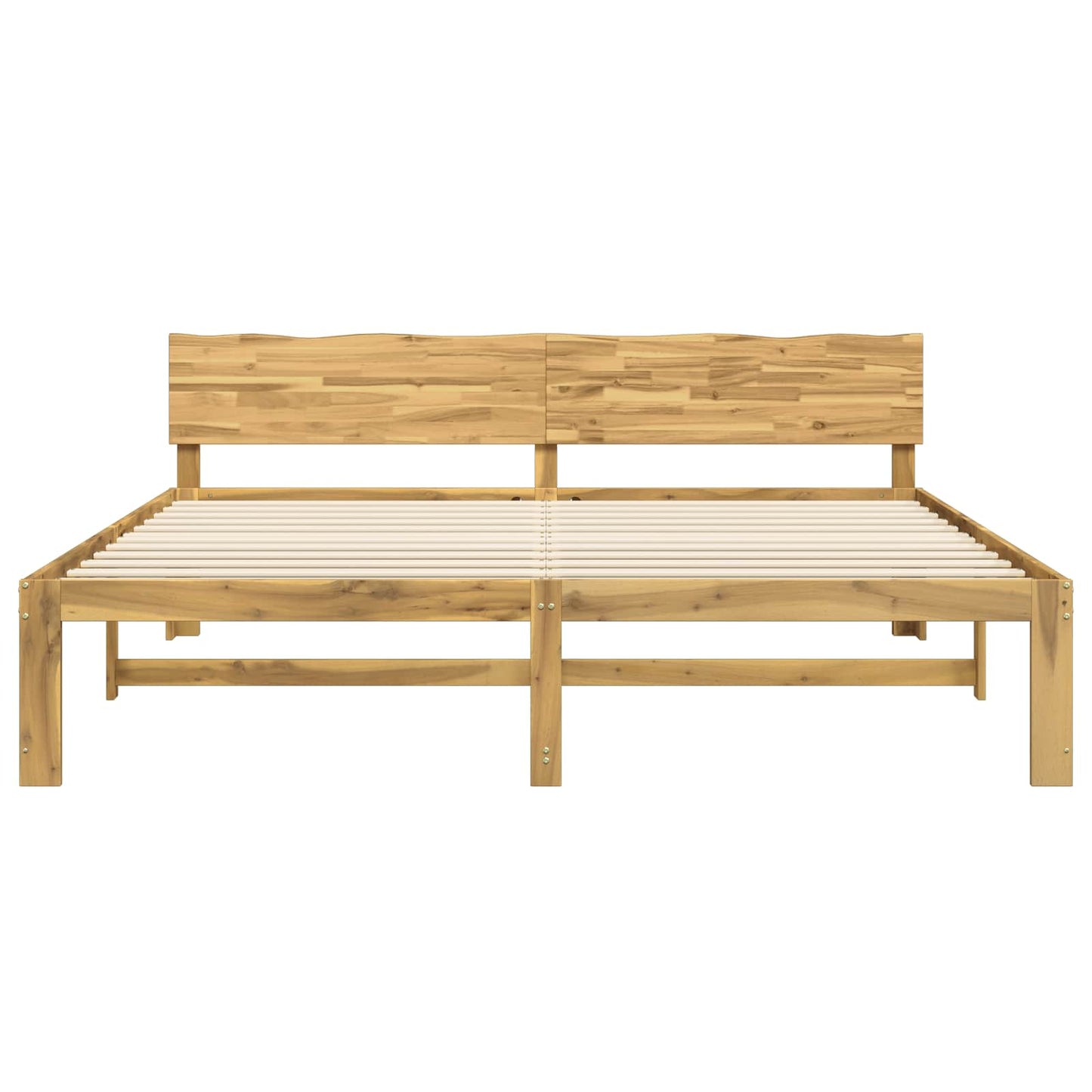 Dobbelt Sengestel med Hovedgærde ROSTOCK Hvid 200 x 200 cm