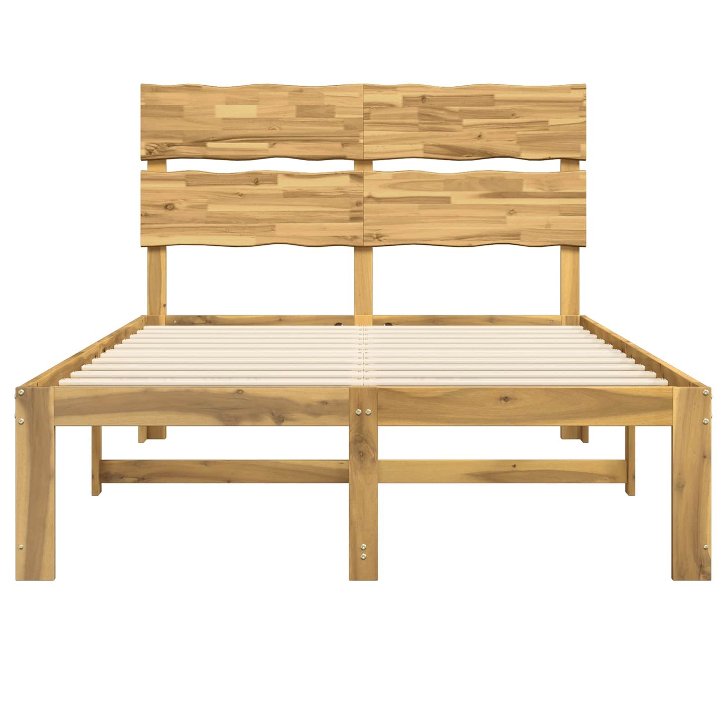 Dobbelt Sengestel med Hovedgærde ROSTOCK Hvid 120 x 190 cm