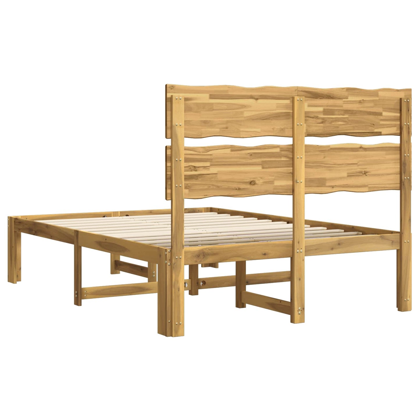 Dobbelt Sengestel med Hovedgærde ROSTOCK Hvid 135 x 190 cm
