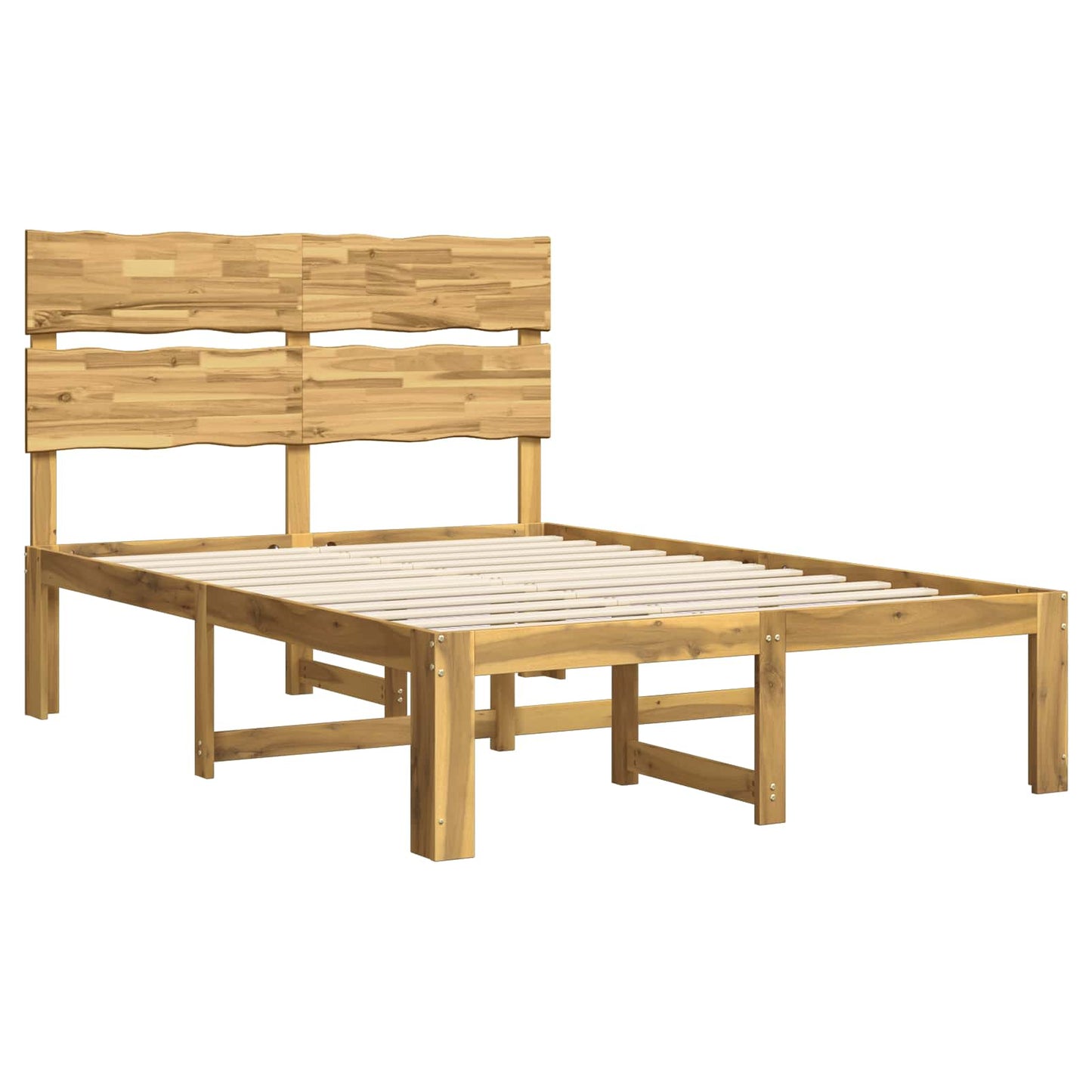 Dobbelt Sengestel med Hovedgærde ROSTOCK Hvid 140 x 190 cm
