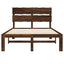 Dobbelt Sengestel med Hovedgærde ROSTOCK Mørk Brun 160 x 200 cm