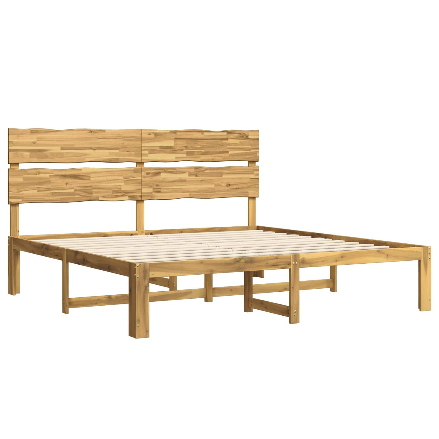 Dobbelt Sengestel med Hovedgærde ROSTOCK Hvid 180 x 200 cm
