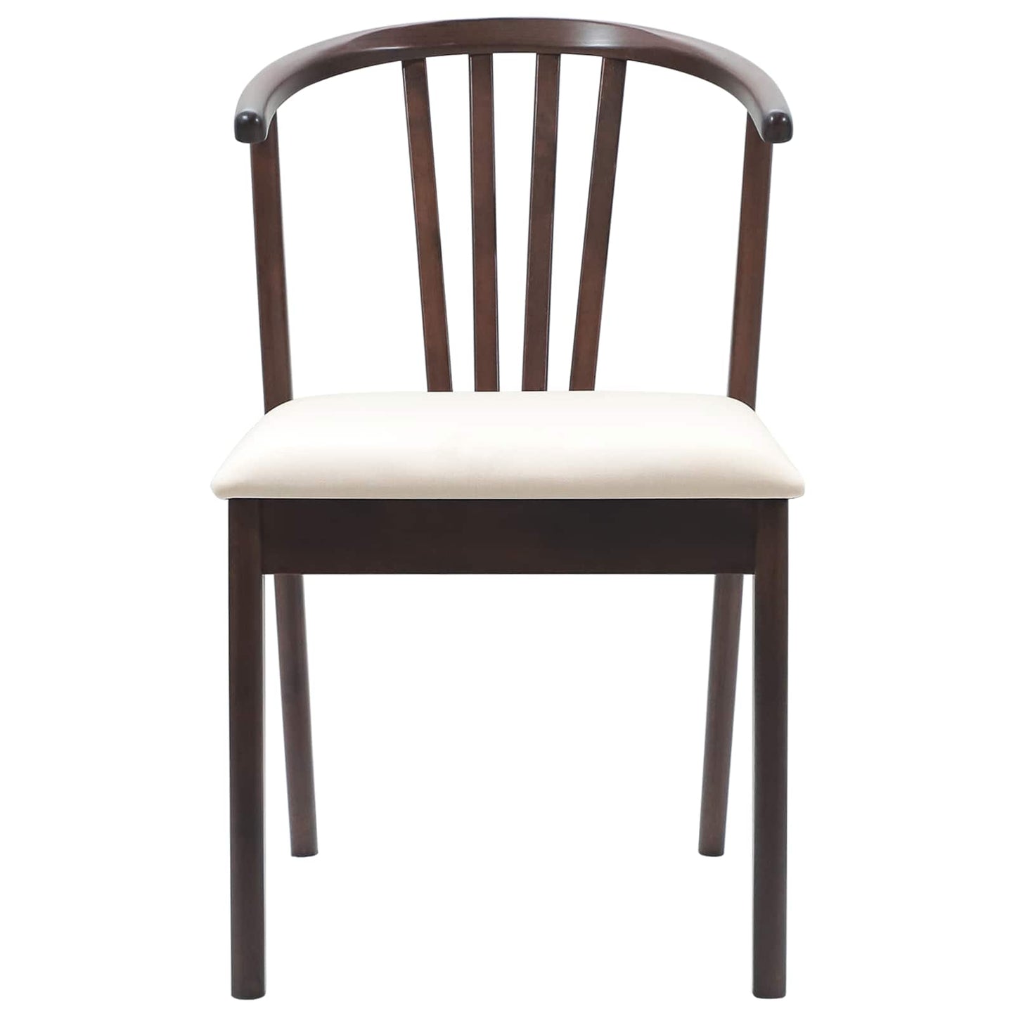 Spisestuestol 2 pcs Lys brun og lys Solid gummitræ