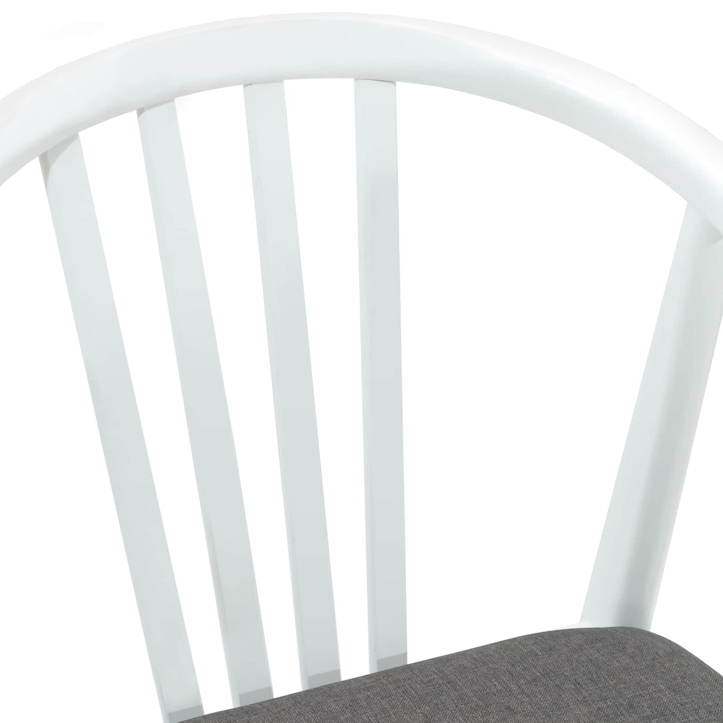 Spisestuestol 2 pcs Hvid og Grå Solid gummitræ