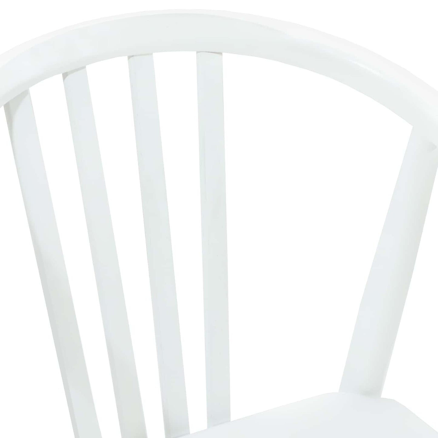 Spisestuestol 2 pcs Hvid Solid gummitræ