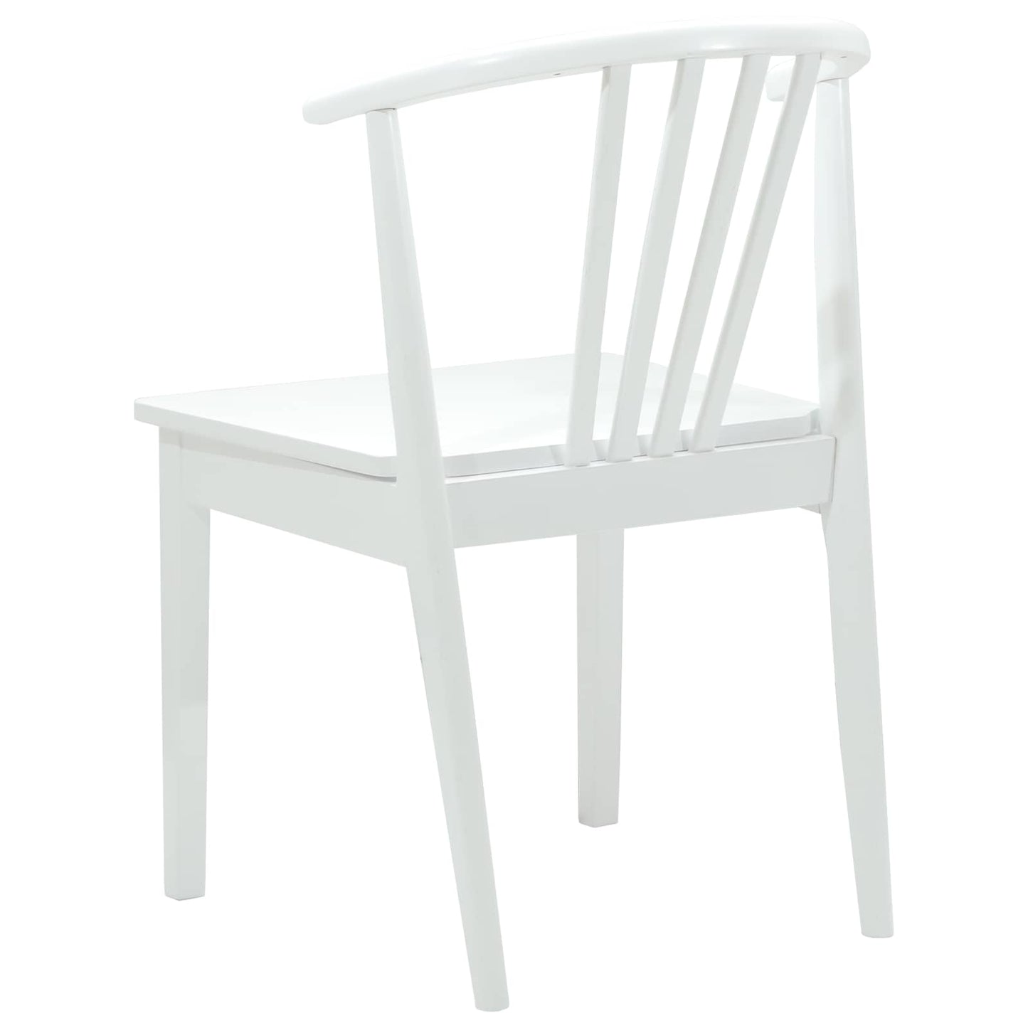 Spisestuestol 2 pcs Hvid Solid gummitræ