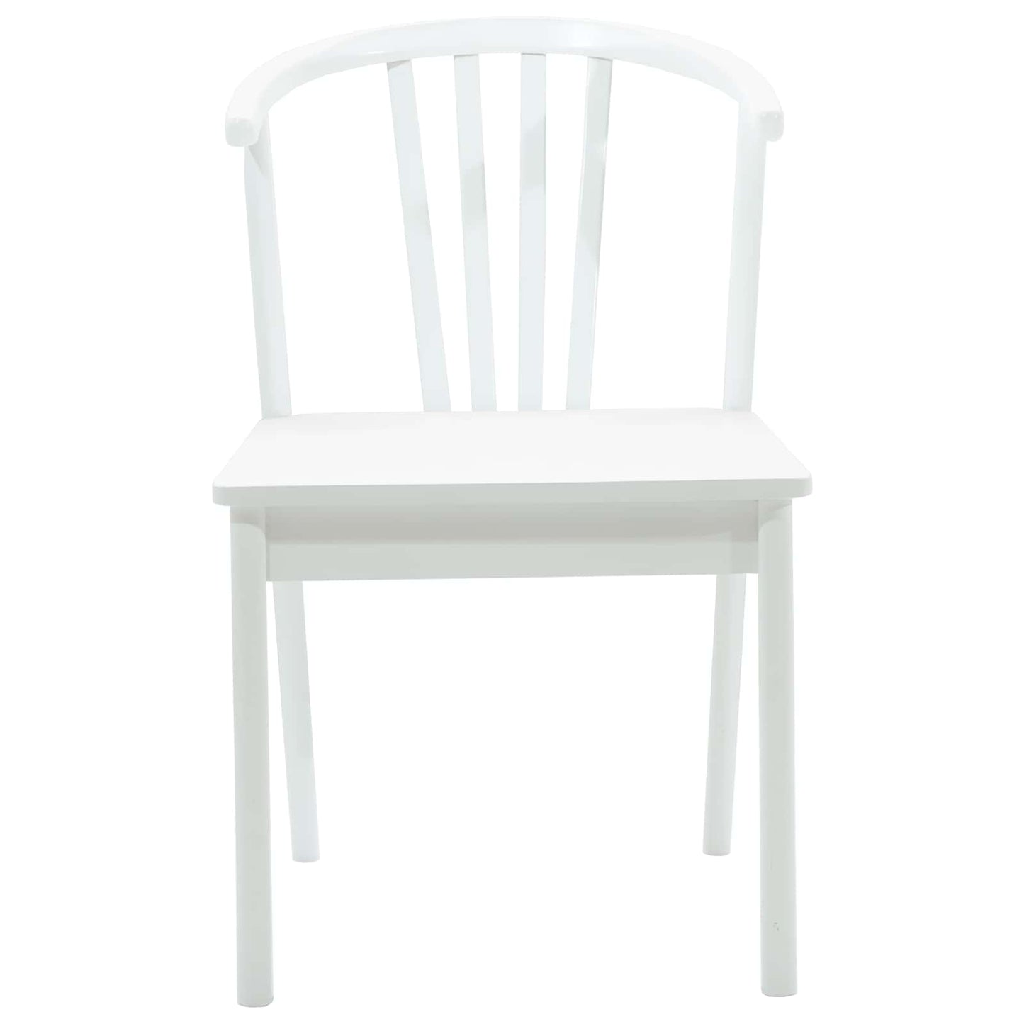 Spisestuestol 2 pcs Hvid Solid gummitræ