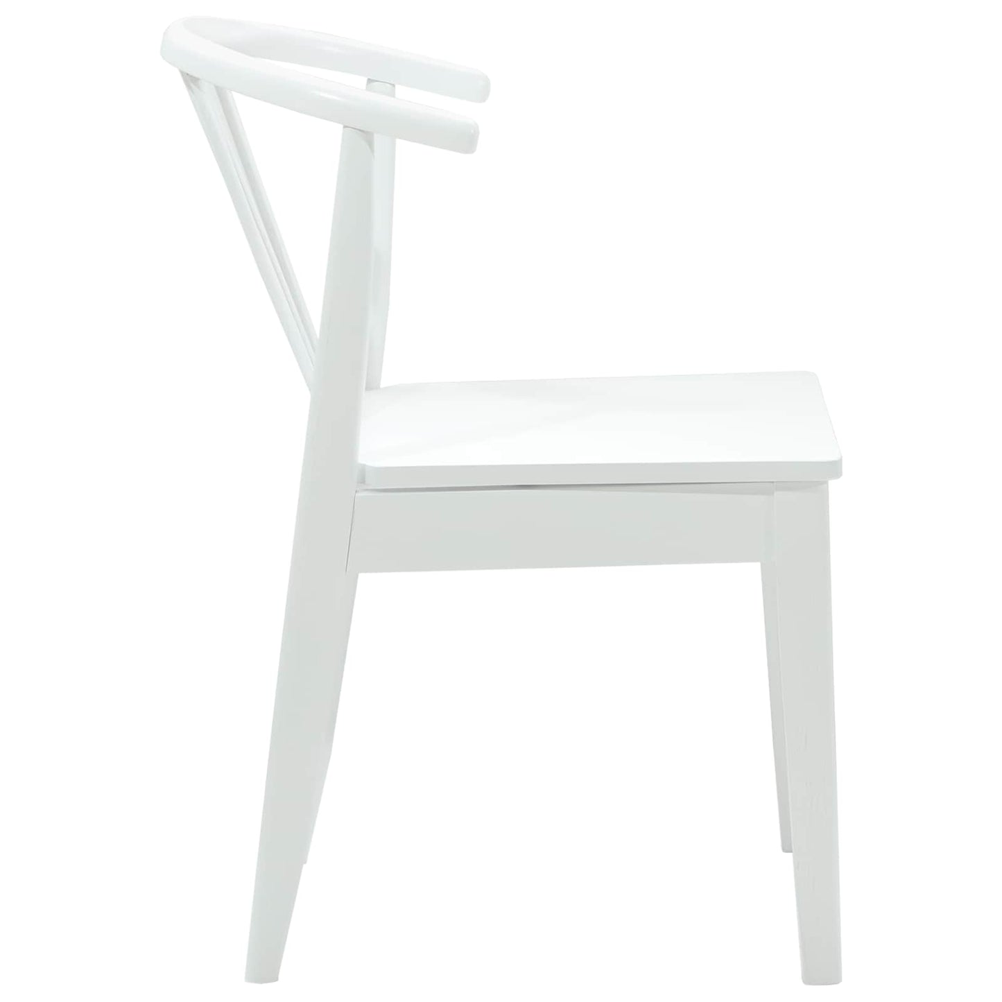 Spisestuestol 2 pcs Hvid Solid gummitræ