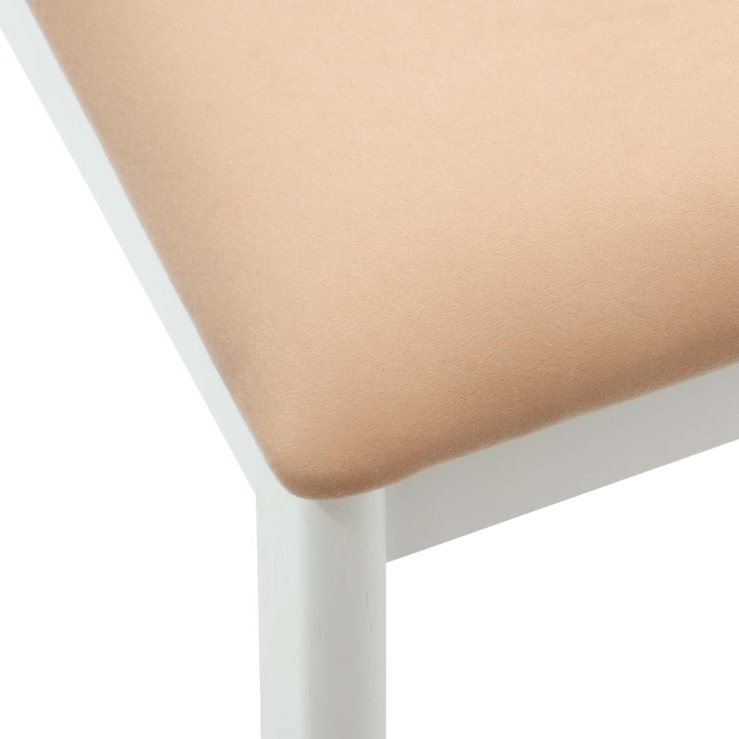 Spisestuestol 2 pcs Hvid og brun Solid gummitræ