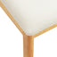 Spisestuestol 2 pcs Natur og hvid Solid gummitræ