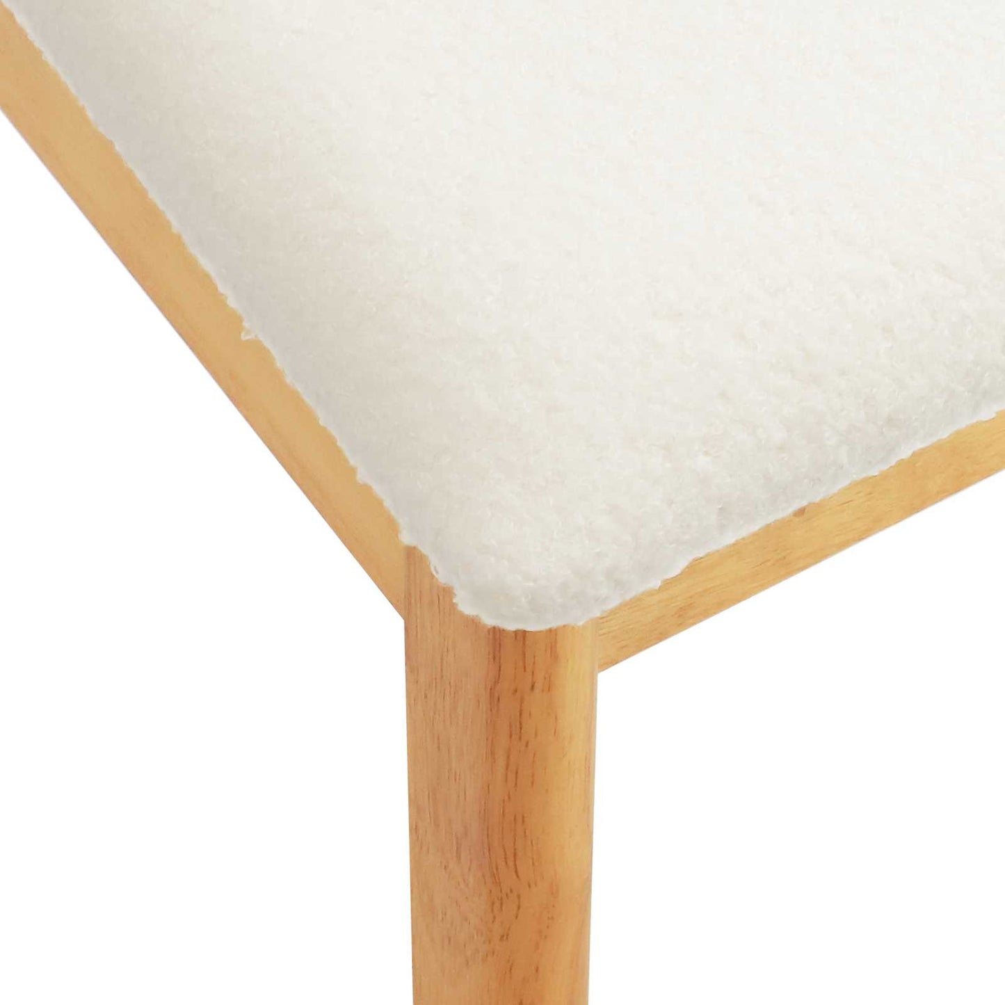 Spisestuestol 2 pcs Naturlig og lys Massiv Gummitræ