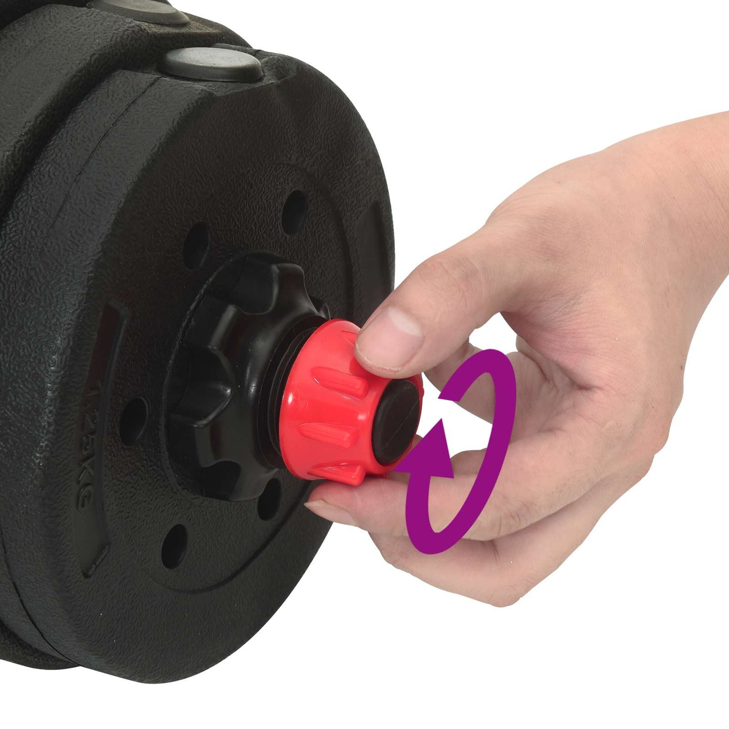 4-i-1 Dumbbell Barbell Kettlebell Sæt 30 kg Sort og rød