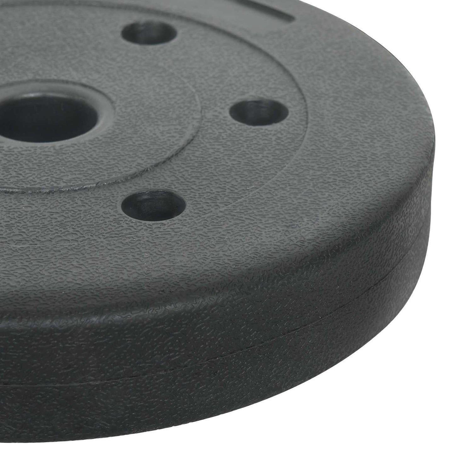 Vægtplader 4 pcs 10 kg Sort Cement og jernsand Ø 21,5 x 3,8 cm