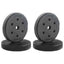 Vægtplader 4 pcs 10 kg Sort Cement og jernsand Ø 21,5 x 3,8 cm