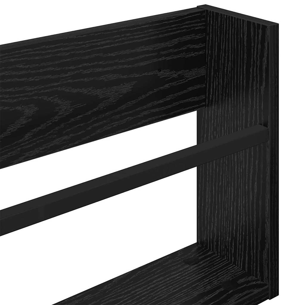 Magasin Rack 2 stk. Sort eg 60 x 12 x 30 cm Konstrueret træ