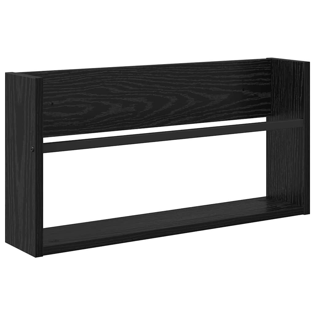 Magasin Rack 2 stk. Sort eg 60 x 12 x 30 cm Konstrueret træ
