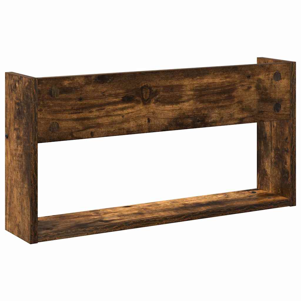 Magasin Rack med hylde Røget eg 60 x 12 x 30 cm Konstrueret træ