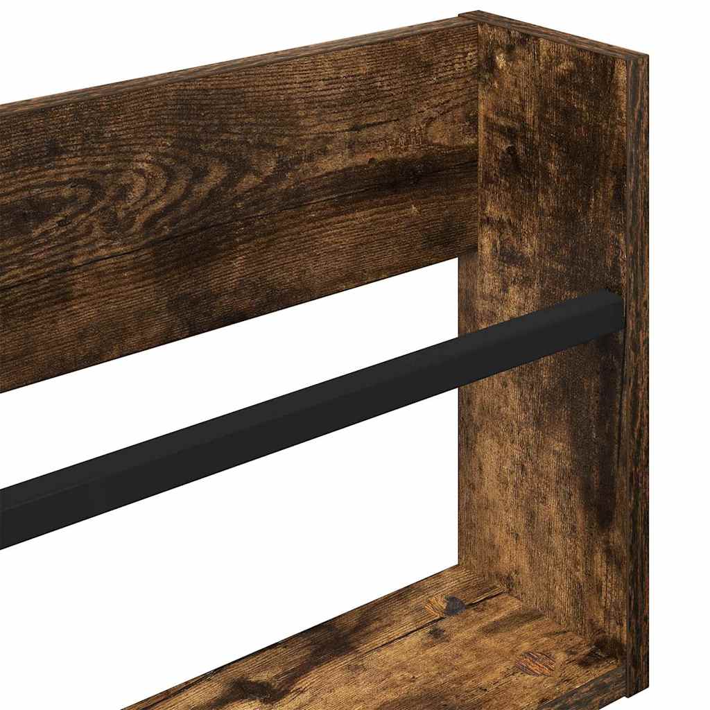 Magasin Rack 2 stk. Røget eg 60 x 12 x 30 cm Konstrueret træ