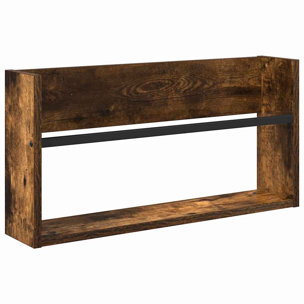 Magasin Rack 2 stk. Røget eg 60 x 12 x 30 cm Konstrueret træ