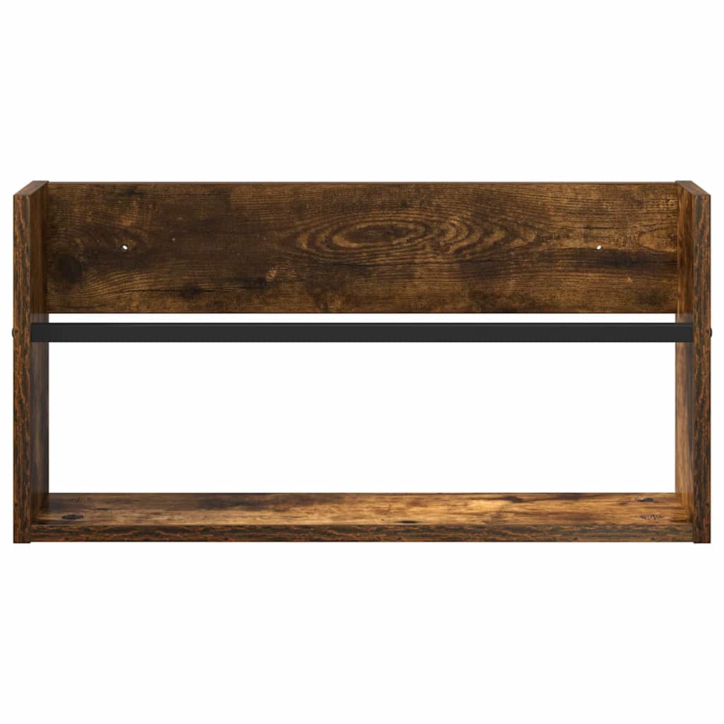 Magasin Rack 2 stk. Røget eg 60 x 12 x 30 cm Konstrueret træ